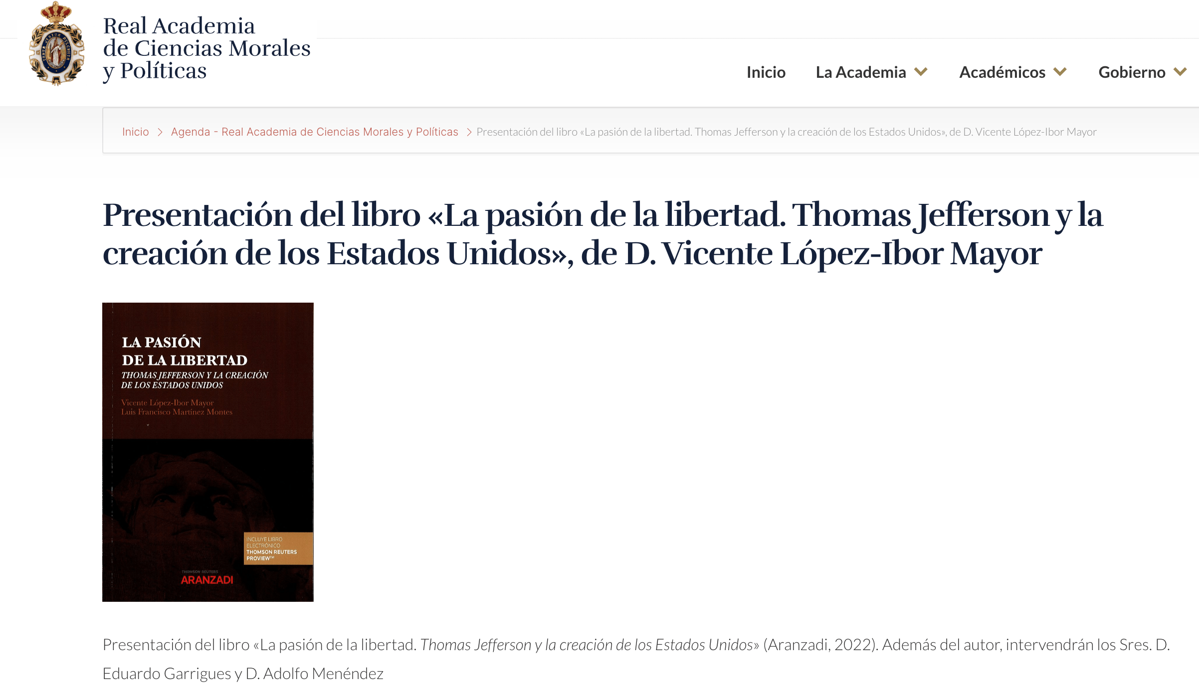 LIBRO DE VICENTE LOPEZ IBOR